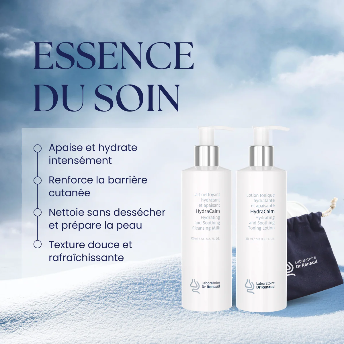 Coffret nettoyant, hydratant et apaisant hydracalm – Image 2