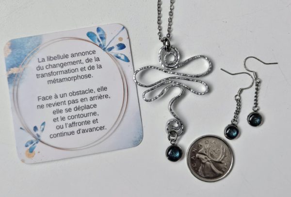 Libellule 40 | Ensemble collier et boucles       -        Livraison gratuite – Image 4