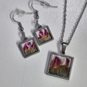 Tulipe | Ensemble collier et boucles        |      Livraison gratuite